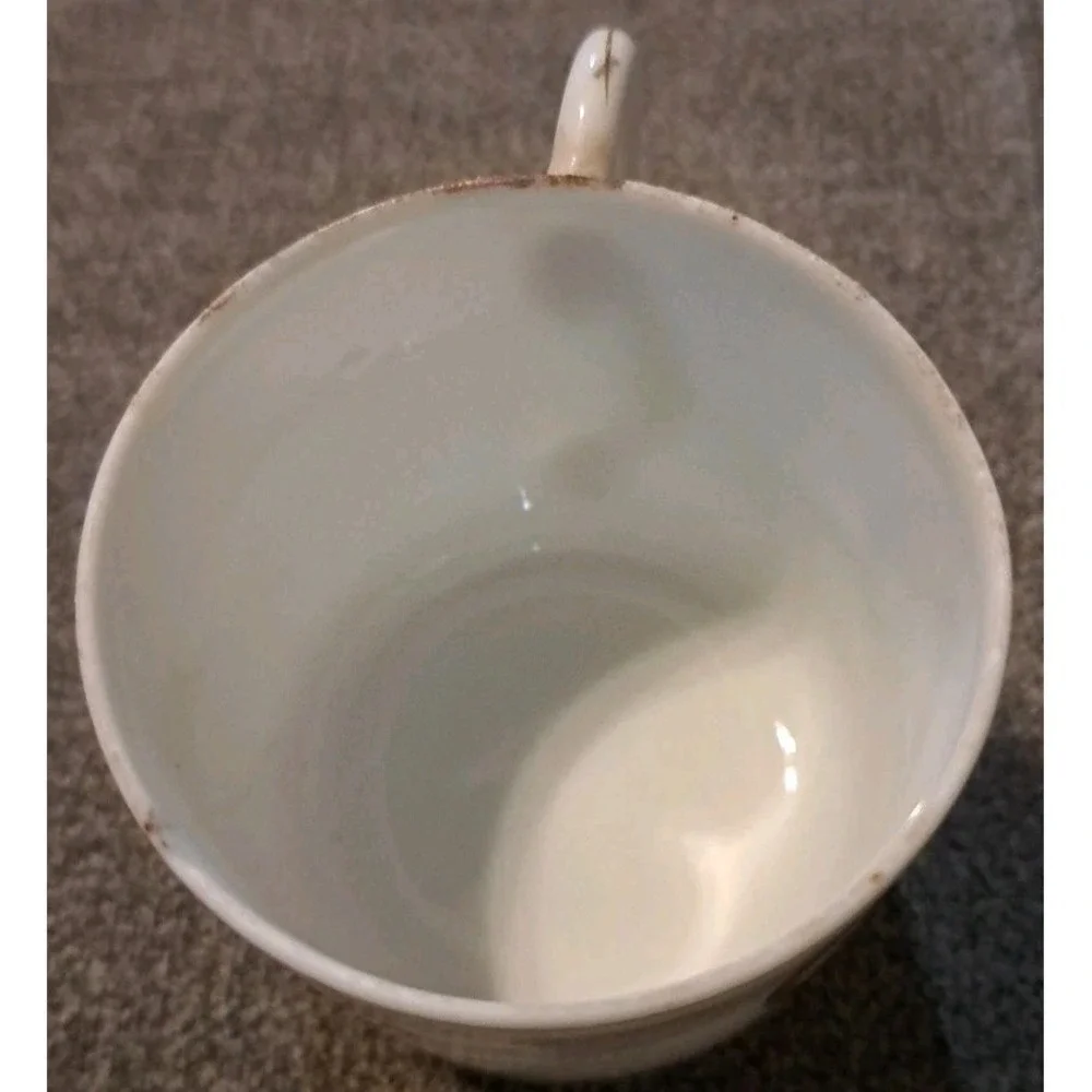 1937 King Edward VIII Coronation Demitasse Tea Cup Rough Edge Made In Japan 1937